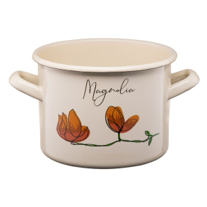 Garnek emaliowany FLORES 16cm/2,4L wzór 1